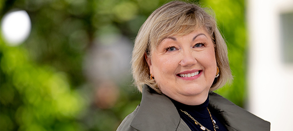 A photo of professor and associate dean Dr. Kathy Hibbert, who is the first Faculty of Education member to be named a Distinguished University Professor by Western University.