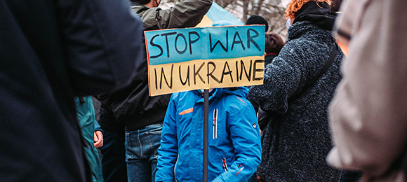 Stock image of a child at a protest