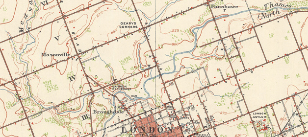 Map of London Ontario 1915
